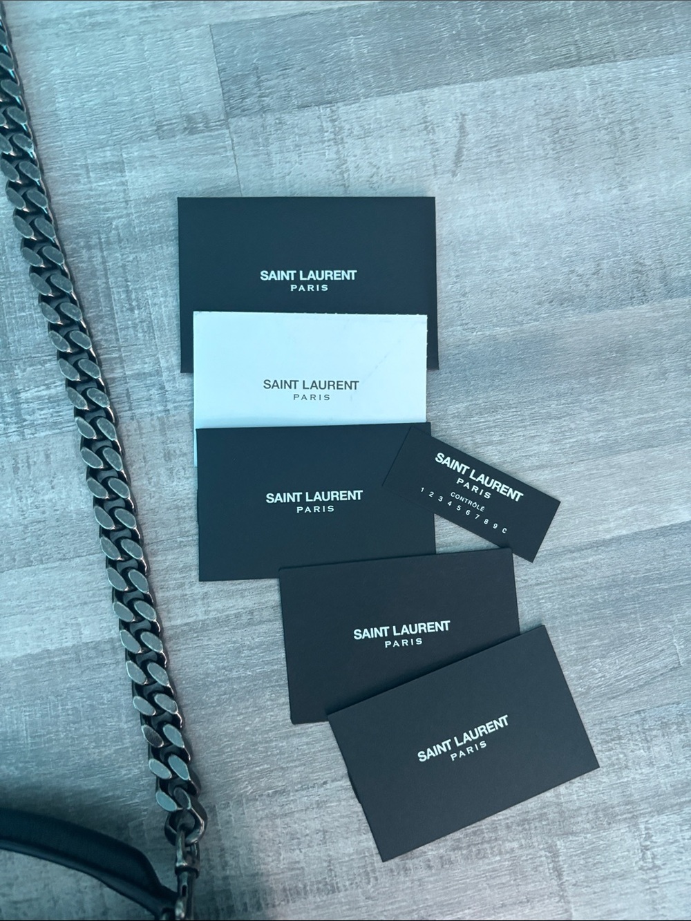 Original 2017 Saint Laurent Black Medium College Bag Chevron - Picture 2 of 13